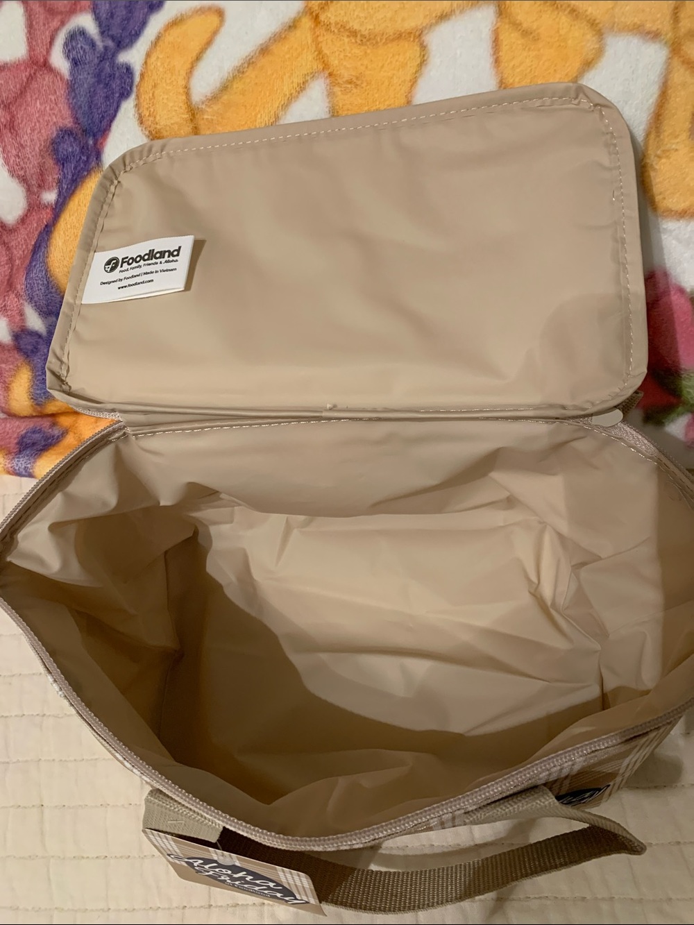 Aloha Friday Beige Palaka print cooler - Picture 2 of 4